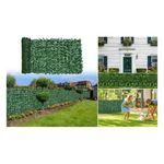 Zöld leveles belátás gátló háló és erkélyparaván 300x100cm fotó