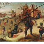 1Q760 Szegvári Károly : Flamand Bruegel hatású életkép fotó