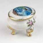 0T881 Régi japán porcelán lábas gyűrűtartó NIAGARA fotó