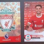 Liverpool + Szoboszlai 24 focis kártya Panini English Premier League 2024 + Topps Now PS02 fotó