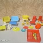 Retro műanyag játék Bútor, székek, asztal, konyhaszék, ülőgarnitúra fotó