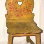 Antik népi festett bútor szék fotó