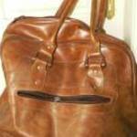Műbőr retro nagy táska barna kézitáska utazótáska fotó