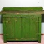 Zöld antik rusztikus komód láda szekrény fotó