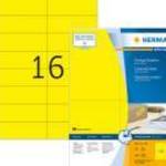 105*37 mm-es Herma A4 íves etikett címke, sárga színű (100 ív/doboz) fotó