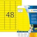 45, 7*21, 2 mm-es Herma A4 íves etikett címke, sárga színű (25 ív/doboz) fotó