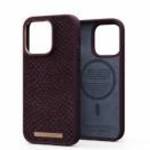 Njord Salmon Leather Magsafe Case iPhone 14 Pro Eldur | Rust fotó