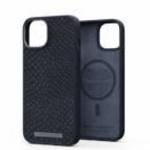 Njord Salmon Leather Magsafe Case iPhone 14 Vindur | Black fotó
