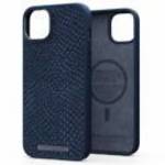 Njord Salmon Leather Magsafe Case iPhone 14 Plus Vatn | Petrol fotó