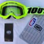 Új 100% Strata 2 sárga, átlátszó lencsés MX, motocross, cross szemüveg, védőszemüveg eladó fotó
