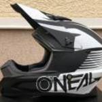 Új ONEAL 1 series Stream matt fekete/fehér MX, motocross, cross sisak, bukósisak eladó (L) fotó