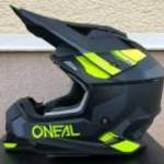 Új ONEAL 2 series matt fekete/szürke/sárga MX, motocross, cross sisak, bukósisak eladó (L) fotó