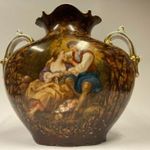 Antik bécsi porcelán kandallóváza az 1800-as évekből - Altwien / Wienna Austria cégjelzéssel... fotó