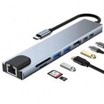Hub adapter USB C 3.0 PD HDMI 4K RJ45 dokkoló Macbook Pro Air M1 M2 Dell Lenovo fotó
