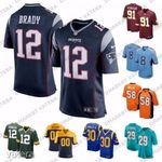 Új EGYEDI Amerikai Foci NIKE NFL MEZ Összes Csapat és Játékos Mezek Patriots Packers Brady fotó