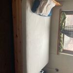 Fenyőfa francia ágy, ágyneműtartóval, 200x140 cm, matraccal fotó