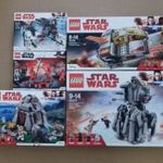 " UTOLSÓ JEDIK " -ből ÖTFÉLE Bontatlan Star Wars LEGO: 75176 + 75177 + 75197 + 75200 + 75225 fotó