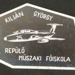 Kilián György repülő műszaki főiskola alu. lemez plakett fotó