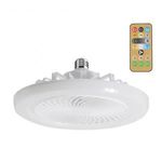 Mennyezeti ventilátor terasz konyha szoba fehér, távirányítós szabályozható LED lámpa csillár fotó