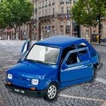 Fiat Polski 126 / fém autómodell - retro / kék fotó