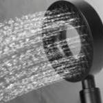 Ergonomikus zuhanyfej (3 funkcióval, matt fekete) - Bewello fotó