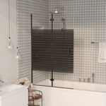 fekete ESG zuhanykabin összecsukható ajtóval 80 x 140 cm fotó
