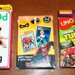 3 csomag gyerekkártya egyben eladó, Phonics, The Incredibles, Tina Tinja UNO fotó