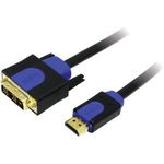 HDMI/DVI kábel, fekete, 2 m, LogiLink CHB3102 fotó