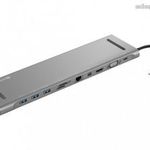 Sandberg USB-C -> HDMI/Displayport/Dsub /USB3.0 /USB-C /RJ45/Audio/SD, dokkoló fotó
