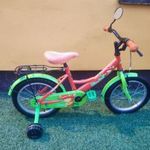 Bike & Fruit narancssárga zöld 16" gyerekbicikli tanulóbicikli eladó fotó