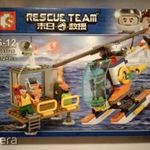 Új 172 db-os Rescue TEAM helikopter + stég szett építőjáték építőkocka építő játék Sembo Block fotó