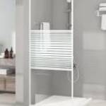 vidaXL fehér átlátszó ESG üveg zuhanyfal 80x195 cm fotó