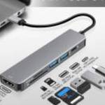 Új, Bakeey® 6-in-1 USB-C Hub(HDMI 4K, 100 W-os PD töltés) fotó
