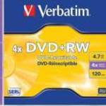 DVD+RW lemez, újraírható, 4, 7GB, 4x, 1 db, normál tok, VERBATIM fotó