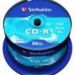 CD-R lemez, 700MB, 52x, 50 db, hengeren, VERBATIM "DataLife" fotó