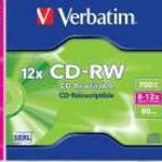 CD-RW lemez, újraírható, SERL, 700MB, 8-12x, 1 db, normál tok, VERBATIM fotó