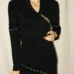 SOCIETA Fashion fekete színű strasszal díszített alkalmi ruha M fotó