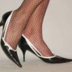Angela Falconi exkluzív fekete fehér olasz bőr cipő 37 1/2 fotó