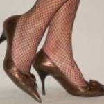 BATA exkluzív bronz színű köves olasz bőr cipő 38 fotó