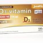 Jutavit D3-Vitamin 4000NE (100µg) Forte Tabletta 100 db fotó