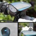 Új, kerékpár fényszóró beépített kürttel, USB újratölthető, 5 hang, 140dB -50%! fotó