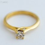 Arany gyűrű 0, 4 ct gyémánttal, GIA certifikáttal (2602) fotó
