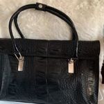 PRADA fazonú, ÚJ fekete valódi bőr női LUXUS táska, kézitáska, retikül 38x24x6 cm fotó
