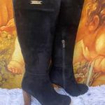 Fekete elegáns minőségi Burberry szarvasbőr gojzer varrott női csizma 38 fotó