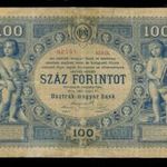 1880 dualizmus 100 forint/ gulden (hajtásoknál restaurált) PFM23 fotó