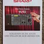 Sharp mini-hifi rendszerek prospektus - 1991/1992 fotó