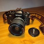 Nikon FG váz slr Series E 36-72mm F3.5 Zoom lencse fényképezőgép fotó
