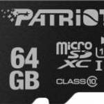 Patriot Memory PSF64GMDC10 memóriakártya 64 GB MicroSDXC UHS-I Class 10 fotó