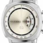 Gucci Grip Stainless Steel Silver Chronograph Dial Bracelet Watch YA157302 fotó