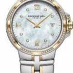 Raymond Weil Ladies Parsifal Two Tone Classic Mother Of Pearl Diamond Set Dial Bracelet Watch fotó
